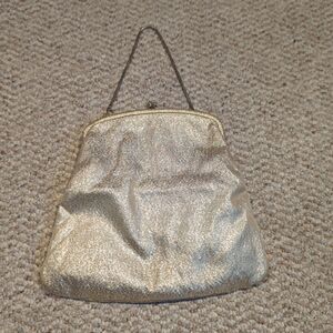 Vintage Ingber Purse Handbag Gold Chain Handle Cocktail Prom Glam Formal